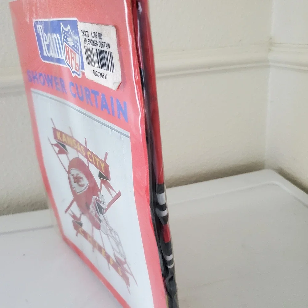 Vintage 1994 Kansas City Chiefs NFL Shower Curtain Jay Franco New Sealed Vinyl